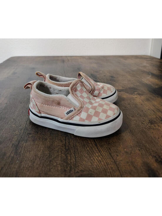 Vans Other - Vans Pink Checkered Board Girls Sz 4 751505 Canvas